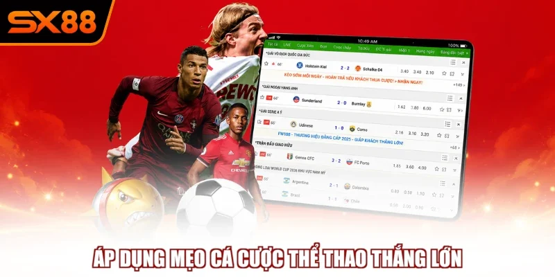 ap dung meo ca cuoc the thao thang lon Áp dụng mẹo cá cược thể thao thắng lớn
